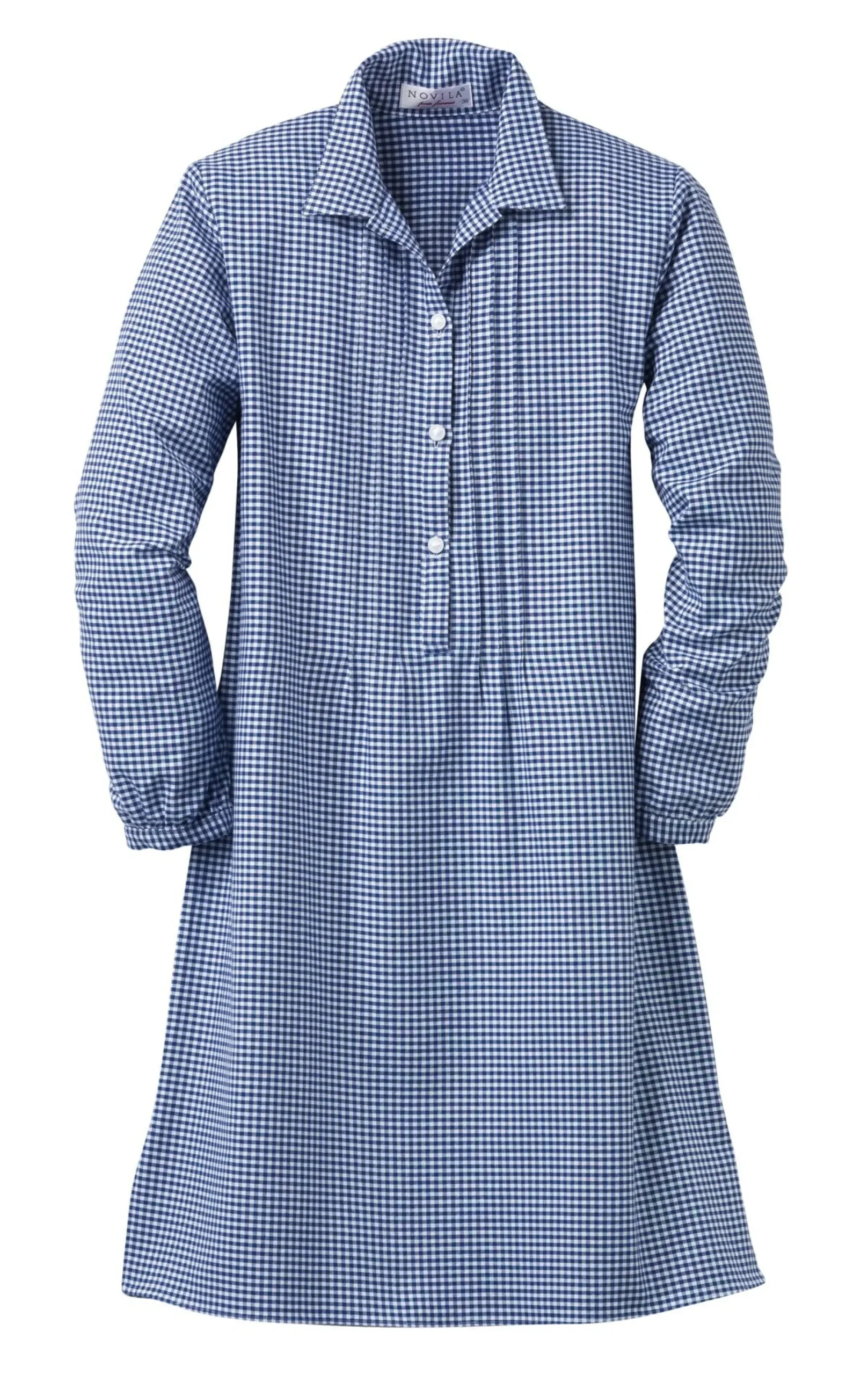 Novila Damen-Nachthemd Flanell Blau