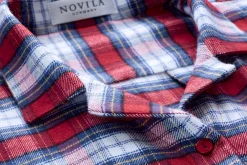 Novila Damen-Nachthemd Flanell gemustert Rot Sale