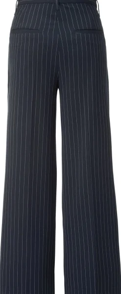 Knowledge Cotton Apparel Damen-Nadelstreifenhose Blau Best