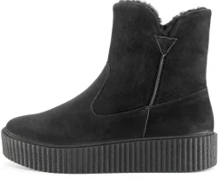 Werner Schuhe Damen-Nubukboot gefüttert Schwarz Hot