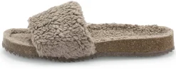 Grand Step Shoes Damen-Pantolette Teddyplüsch Taupe Online
