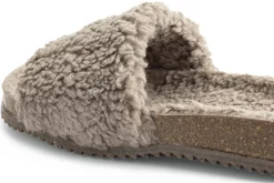 Grand Step Shoes Damen-Pantolette Teddyplüsch Taupe Online