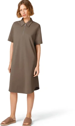 Armedangels Damen-Polokleid Mittelbraun