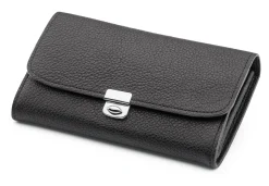 Volker Lang Accessoires Damenportemonaie Hirschleder Schwarz Discount