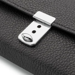 Volker Lang Accessoires Damenportemonaie Hirschleder Schwarz Discount