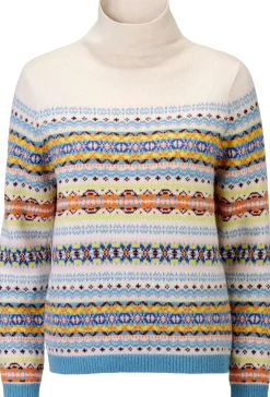 Eribé Damenpullover gemustert Beige Hot