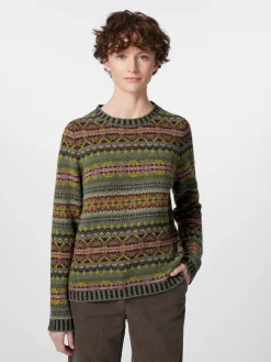 Eribé Damenpullover Lammwolle Multicolor New