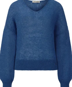 Alma & Lovis Damenpullover V-Ausschnitt Blau Best