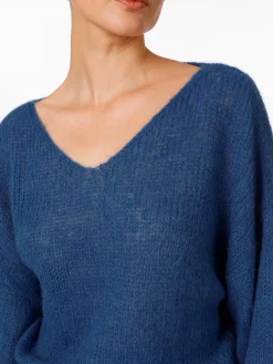 Alma ＆ Lovis Damenpullover V-Ausschnitt Blau Best