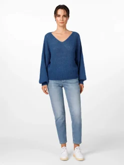 Alma ＆ Lovis Damenpullover V-Ausschnitt Blau Best