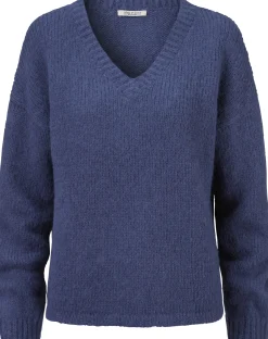 Alma & Lovis Damenpullover V-Ausschnitt Blau Best