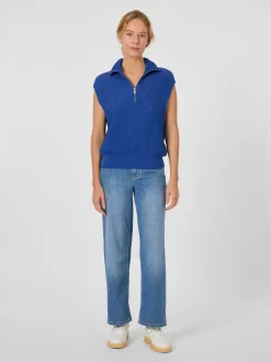 Armedangels Damenpullunder mit Zip Blau