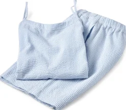 Knowledge Cotton Apparel Damen-Pyjamatop Seersucker Discount