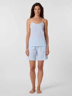 Knowledge Cotton Apparel Damen-Pyjamatop Seersucker Discount