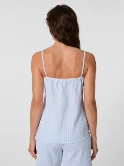 Knowledge Cotton Apparel Damen-Pyjamatop Seersucker Discount