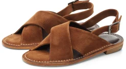 Astorflex Damen-Rauledersandale Cognac Online