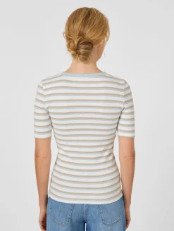 Knowledge Cotton Apparel Damen-Rippenshirt gestreift Clearance