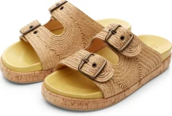 Werner Schuhe Damensandale Raffia Natur Outlet