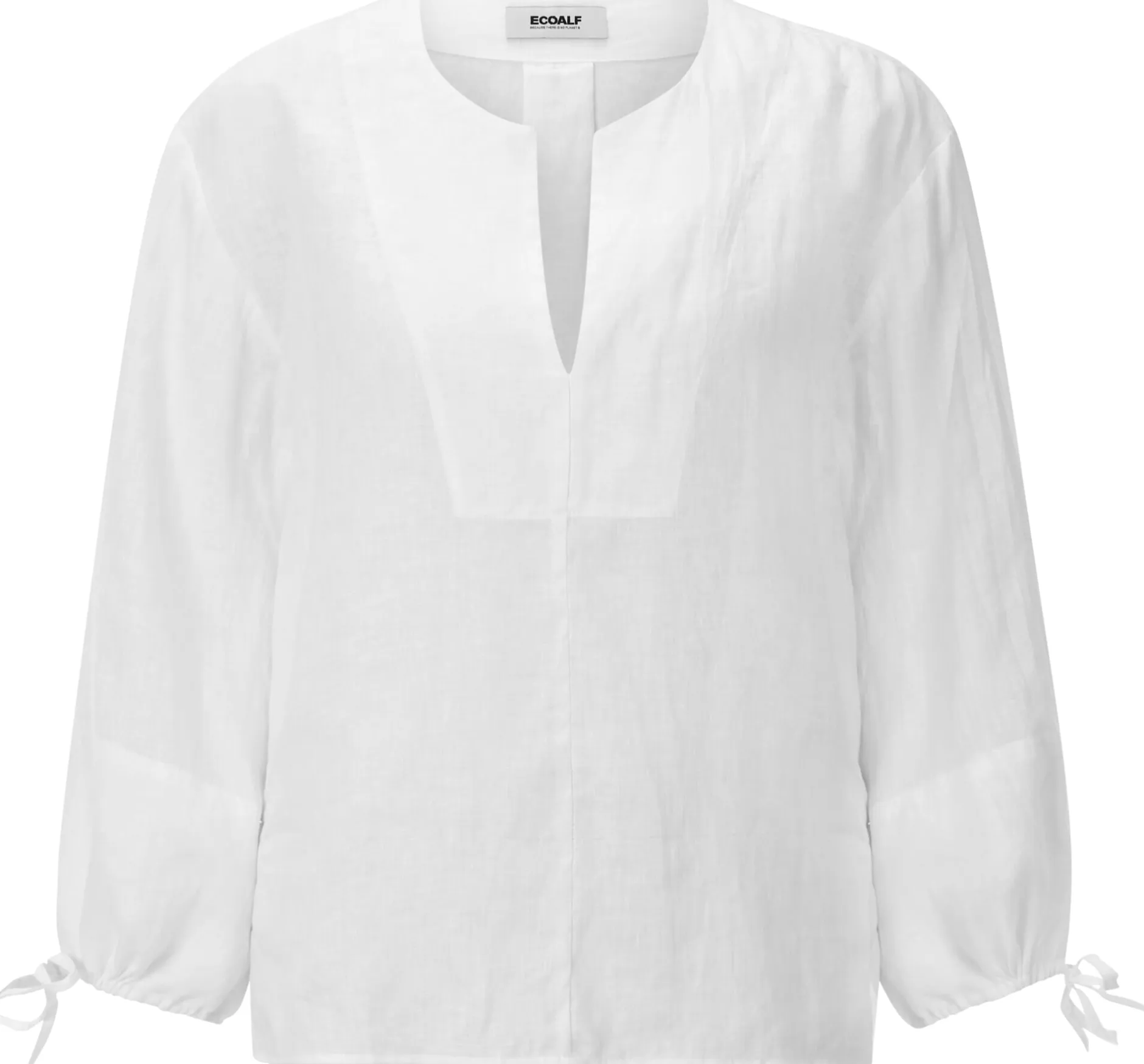 Ecoalf Damen-Schlupfbluse Leinen Weiß Sale