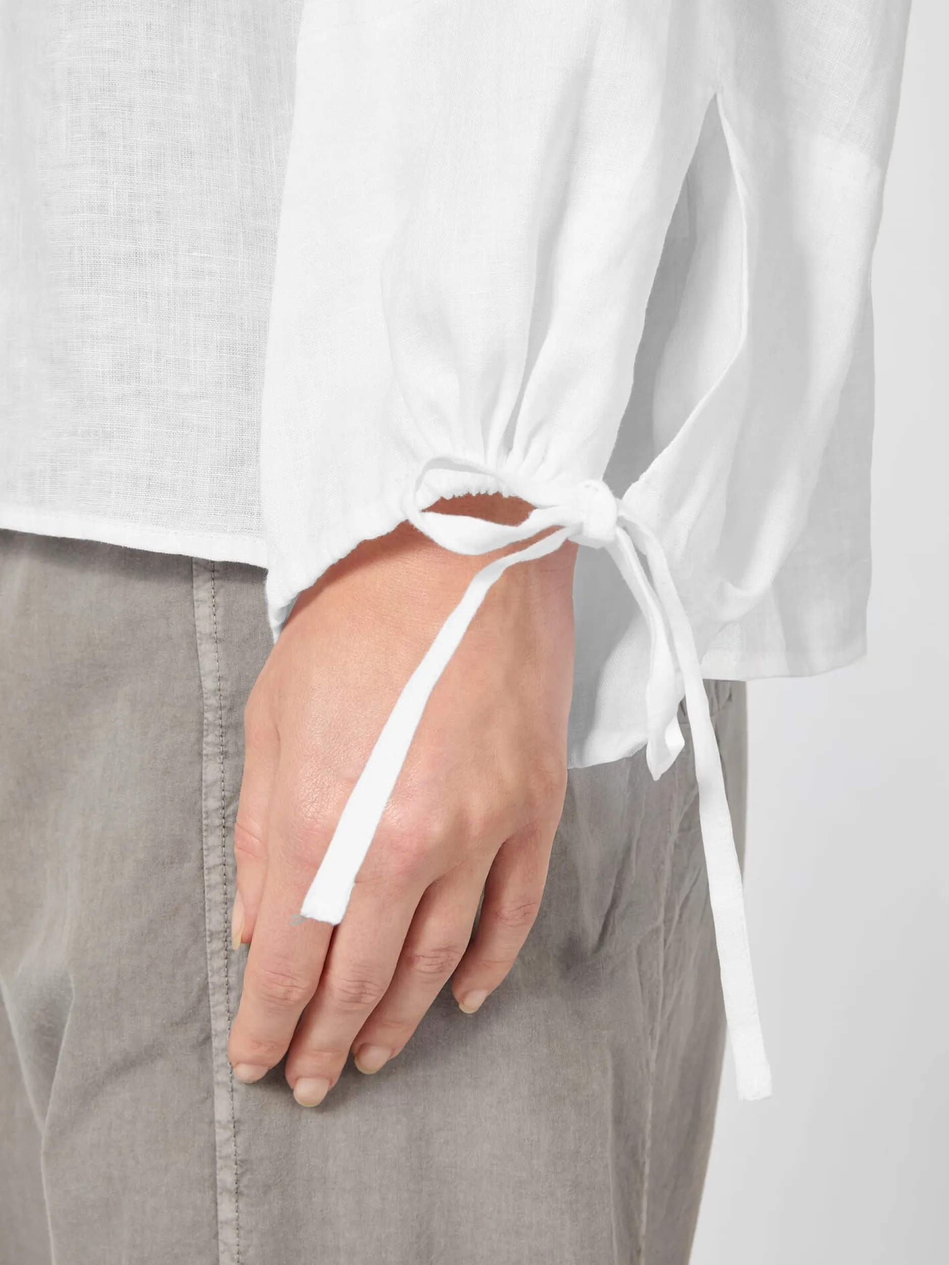 Ecoalf Damen-Schlupfbluse Leinen Weiß Sale