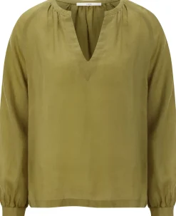 LANIUS Damen-Schlupfbluse Ramie Oliv Sale