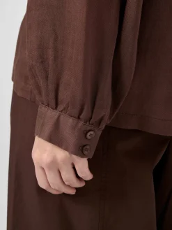 LANIUS Damen-Schlupfbluse Ramie Braun New