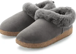 Haflinger Damen-Schlupfpantoffel Grau Outlet