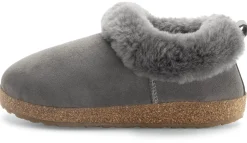 Haflinger Damen-Schlupfpantoffel Grau Outlet