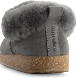 Haflinger Damen-Schlupfpantoffel Grau Outlet