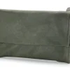 Harold’s Lederwaren Damen-Schultertasche Clutch, Grün Clearance