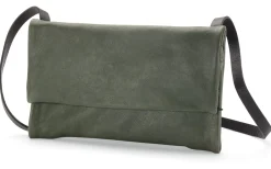 Harold’s Lederwaren Damen-Schultertasche Clutch, Grün Clearance