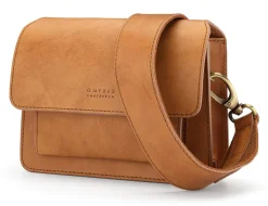 O My Bag Damen-Schultertasche klein Cognac