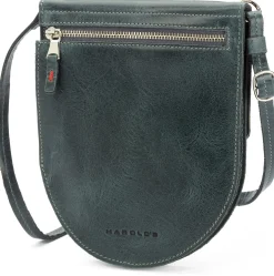 Harold’s Lederwaren Damen-Schultertasche klein, petrol