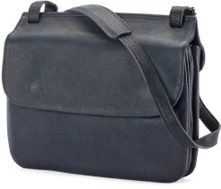 Harold’s Lederwaren Damen-Schultertasche Rindleder Dunkelblau Best