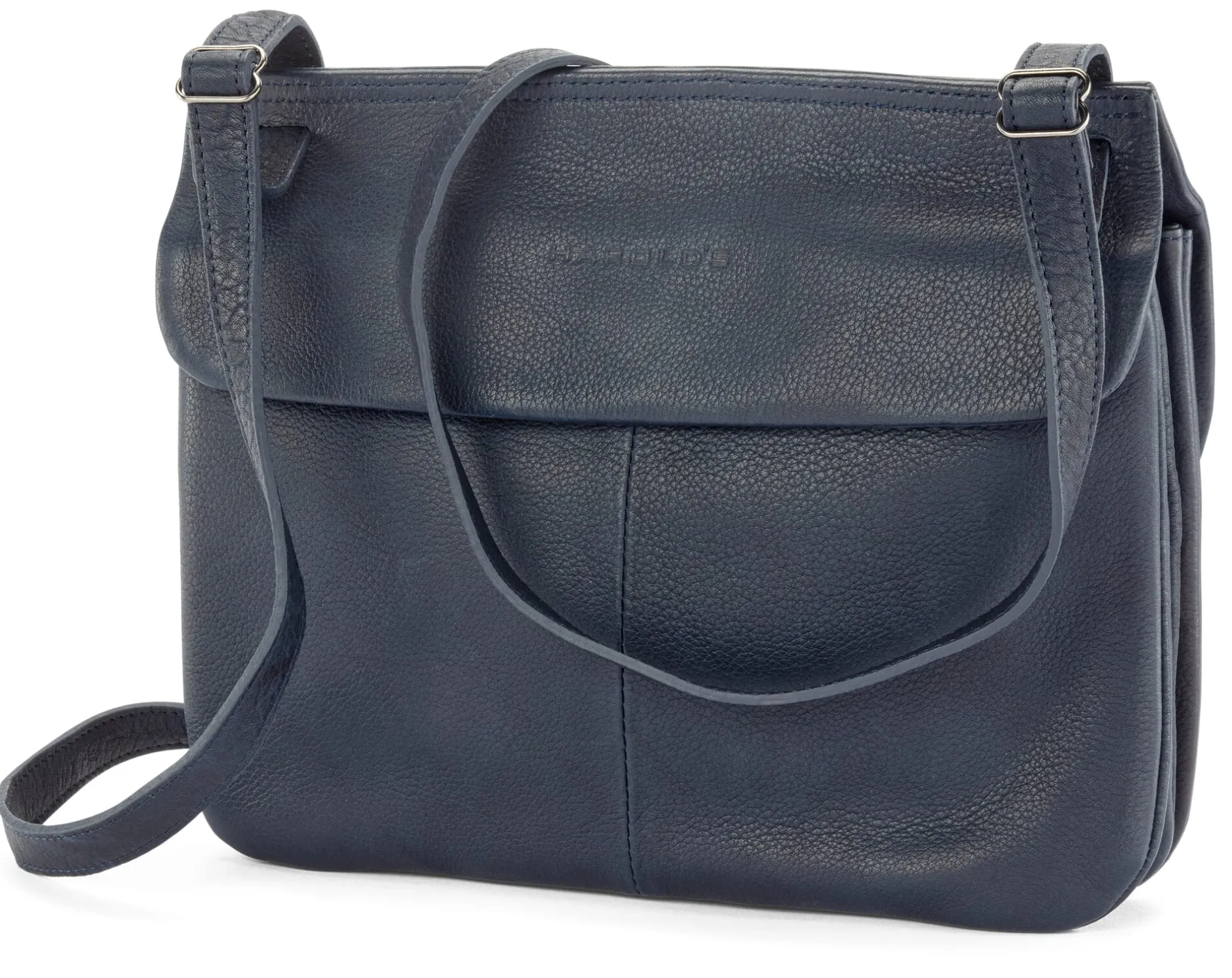 Harold’s Lederwaren Damen-Schultertasche Rindleder Dunkelblau Best