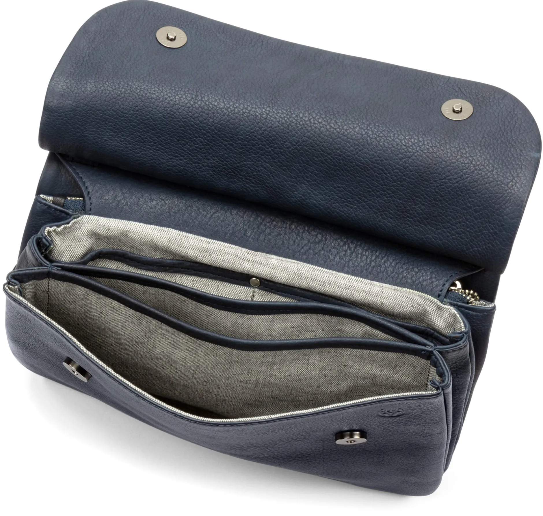 Harold’s Lederwaren Damen-Schultertasche Rindleder Dunkelblau Best