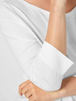 Oska Damenshirt Dreiviertelarm Weiß Outlet