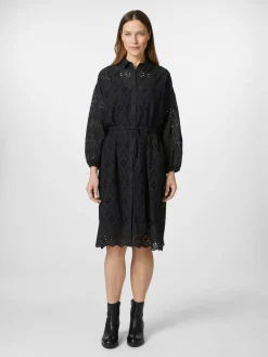 LANIUS Damen-Spitzenkleid Schwarz