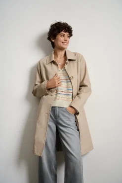 LangerChen Damen-Staubmantel Natur Sale