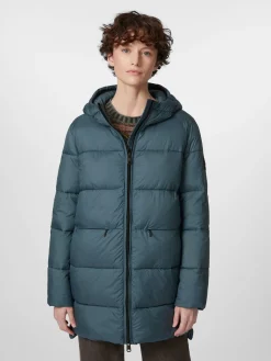 Ecoalf Damen-Steppjacke lang Petrol Clearance