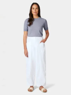 Oska Damen-Stoffhose Weiß Hot