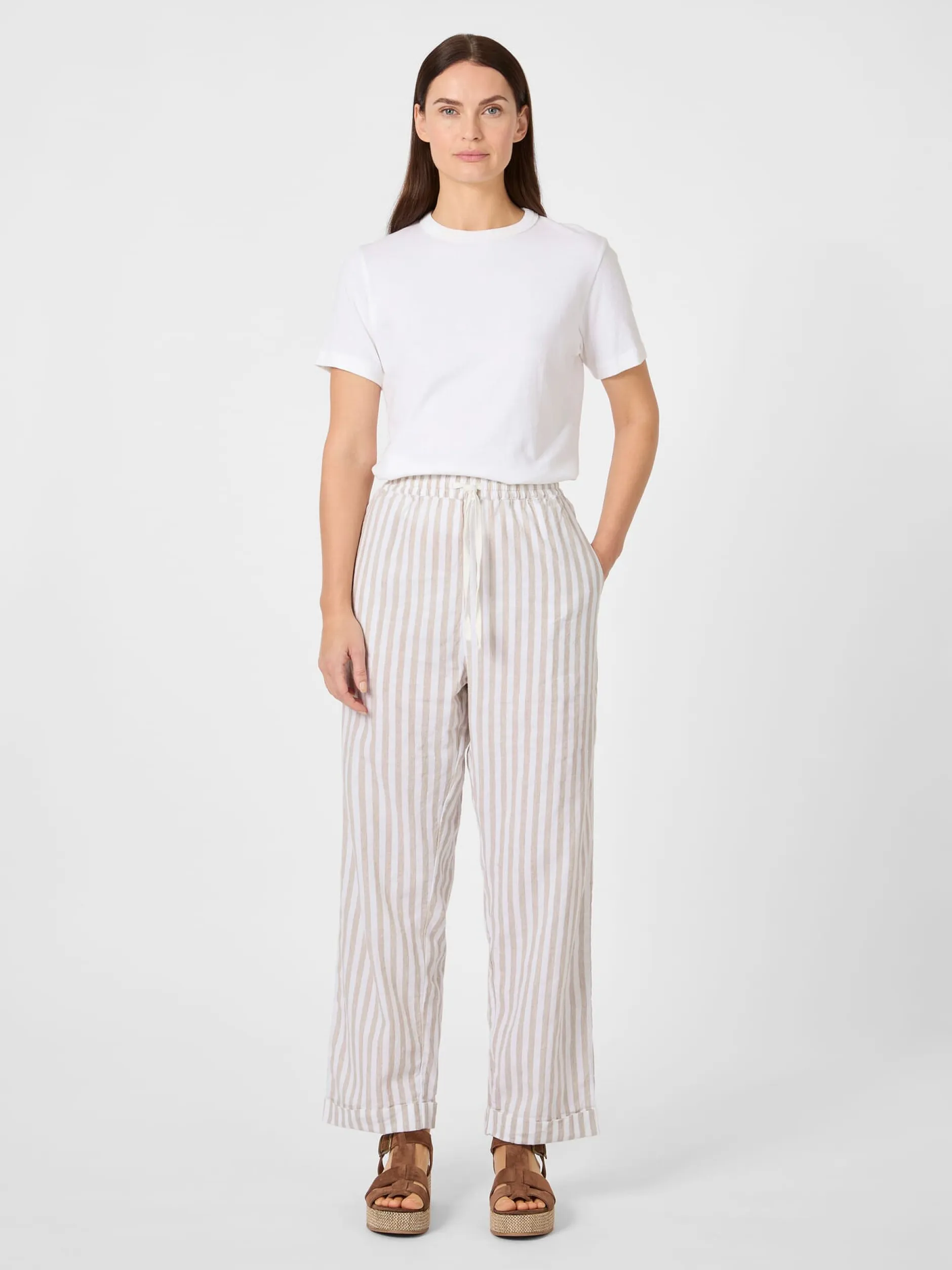 CARE BY ME Damen-Stoffhose gestreift Sale