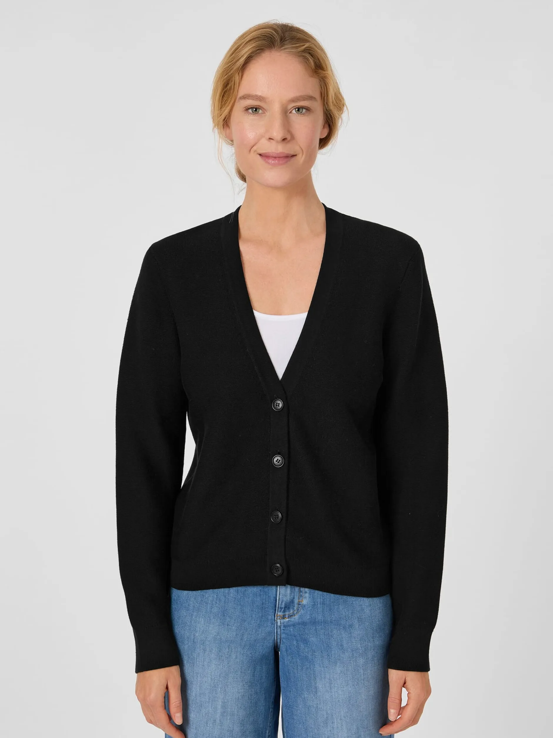 Armedangels Damen-Strickcardigan Baumwolle Schwarz Online