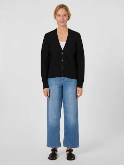 Armedangels Damen-Strickcardigan Baumwolle Schwarz Online