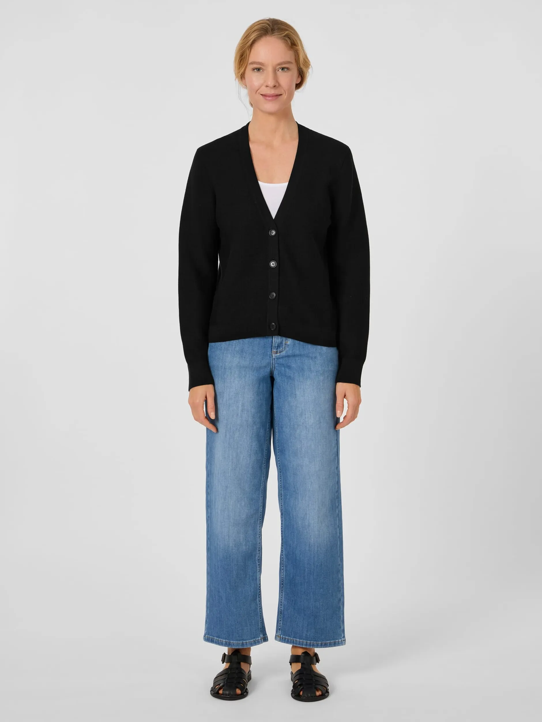 Armedangels Damen-Strickcardigan Baumwolle Schwarz Online