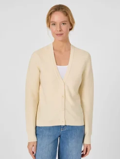 Armedangels Damen-Strickcardigan Baumwolle Creme Clearance