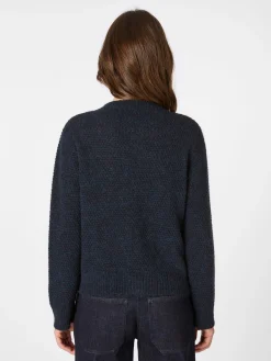 Les Racines du Ciel Damen-Strickjacke Alpaka Dunkelblau