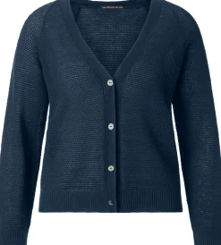Les Racines du Ciel Damen-Strickjacke geknöpft Blau Discount