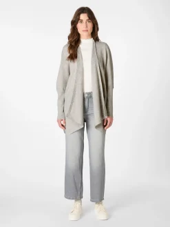 Seldom Damen-Strickjacke Merinowolle Hellgrau Sale