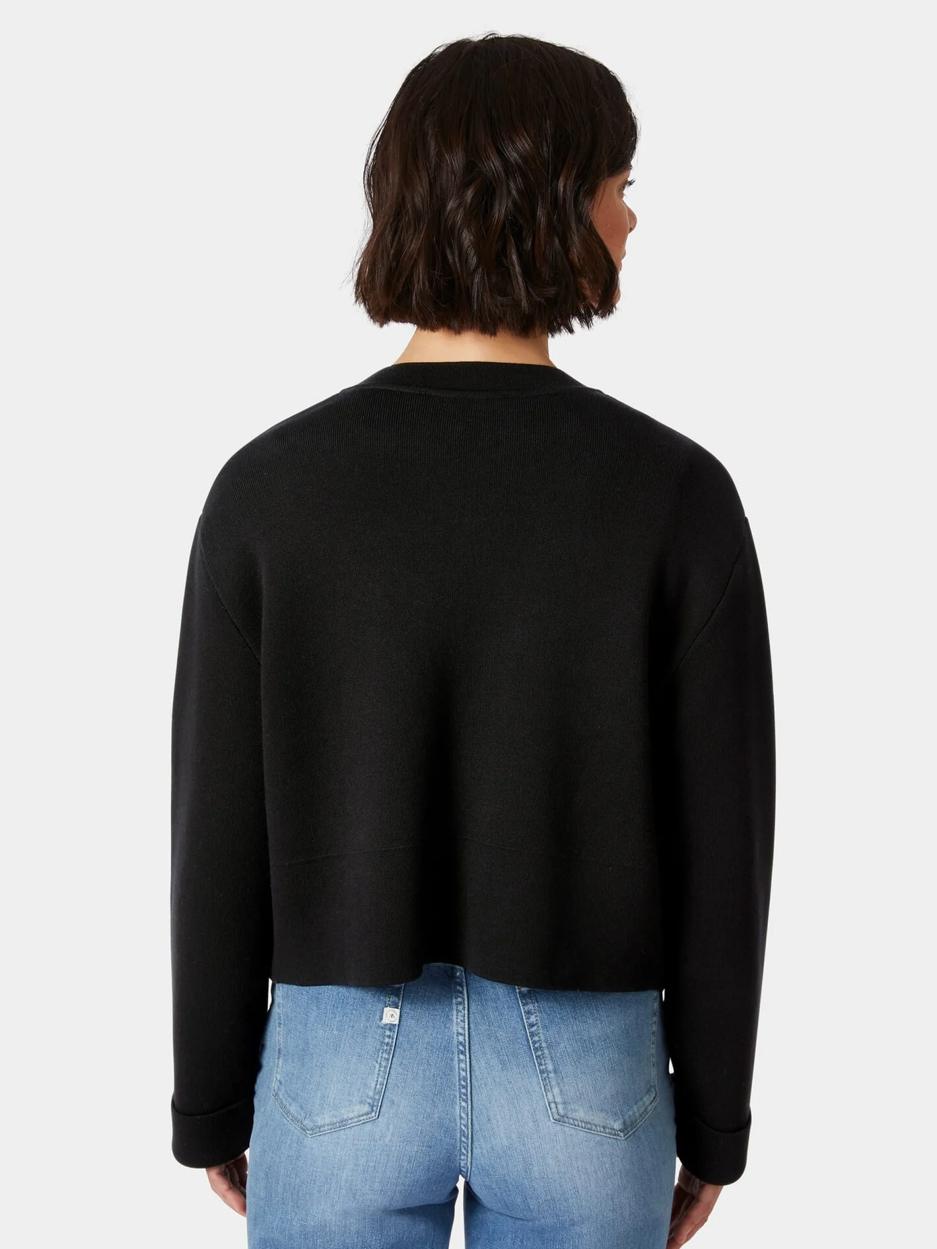 LANIUS Damen-Strickjacke Punto Milano Schwarz Best